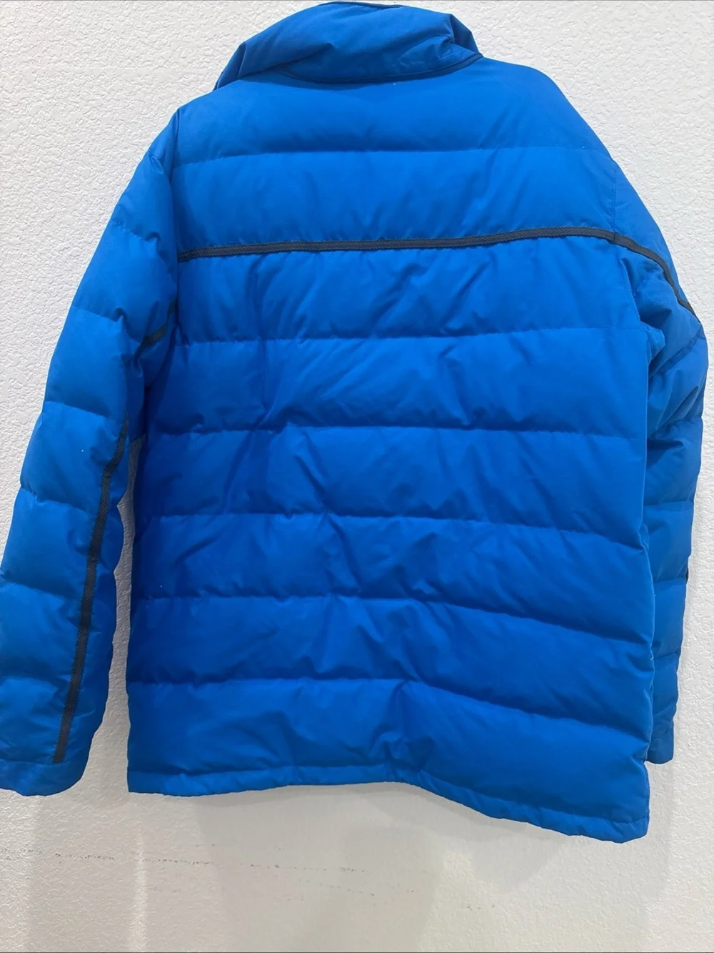 DC Shoes Mens Large Blue Down Snowboard Ski Jacket EXOTEX 5K Hooded Winter Coat